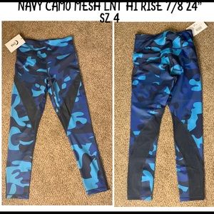 ZYIA Navy Camo Mesh Hi-Rise in a Sz 4
